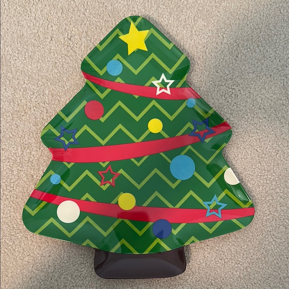 Festive Christmas Tree Shaped Plate